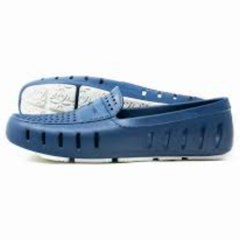 Floafer Navy Peony Country Club Driving Shoe